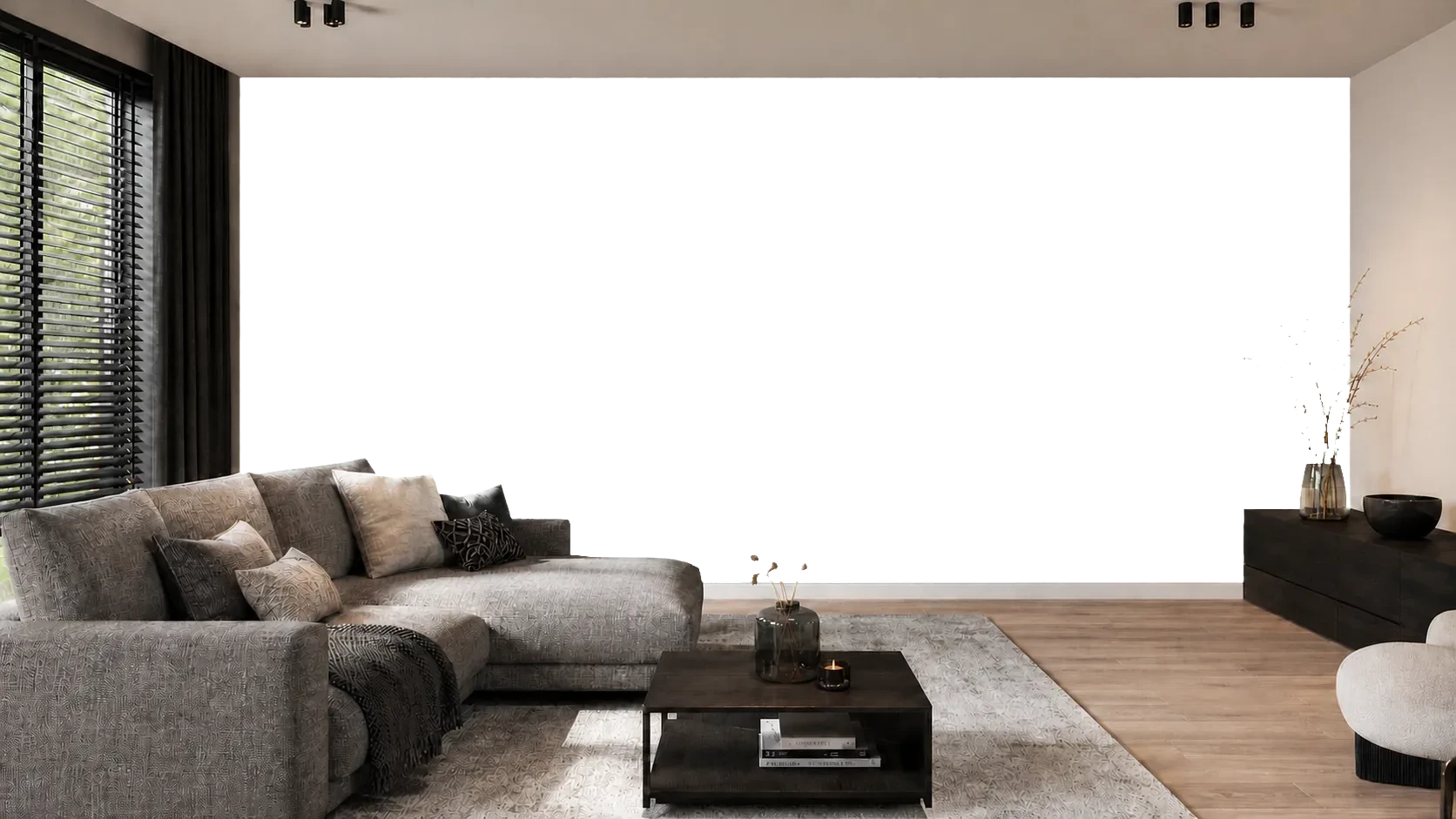Moderne Nederlandse woonkamer