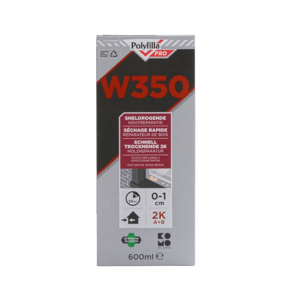 Polyfilla PRO W350 Sneldrogende Houtreparatie 600ml