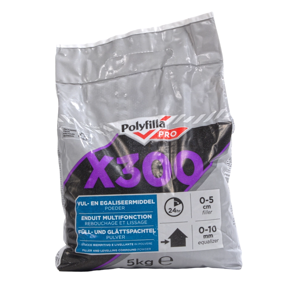 Polyfilla PRO X300 Vul- en Egaliseermiddel Poeder 5 kg