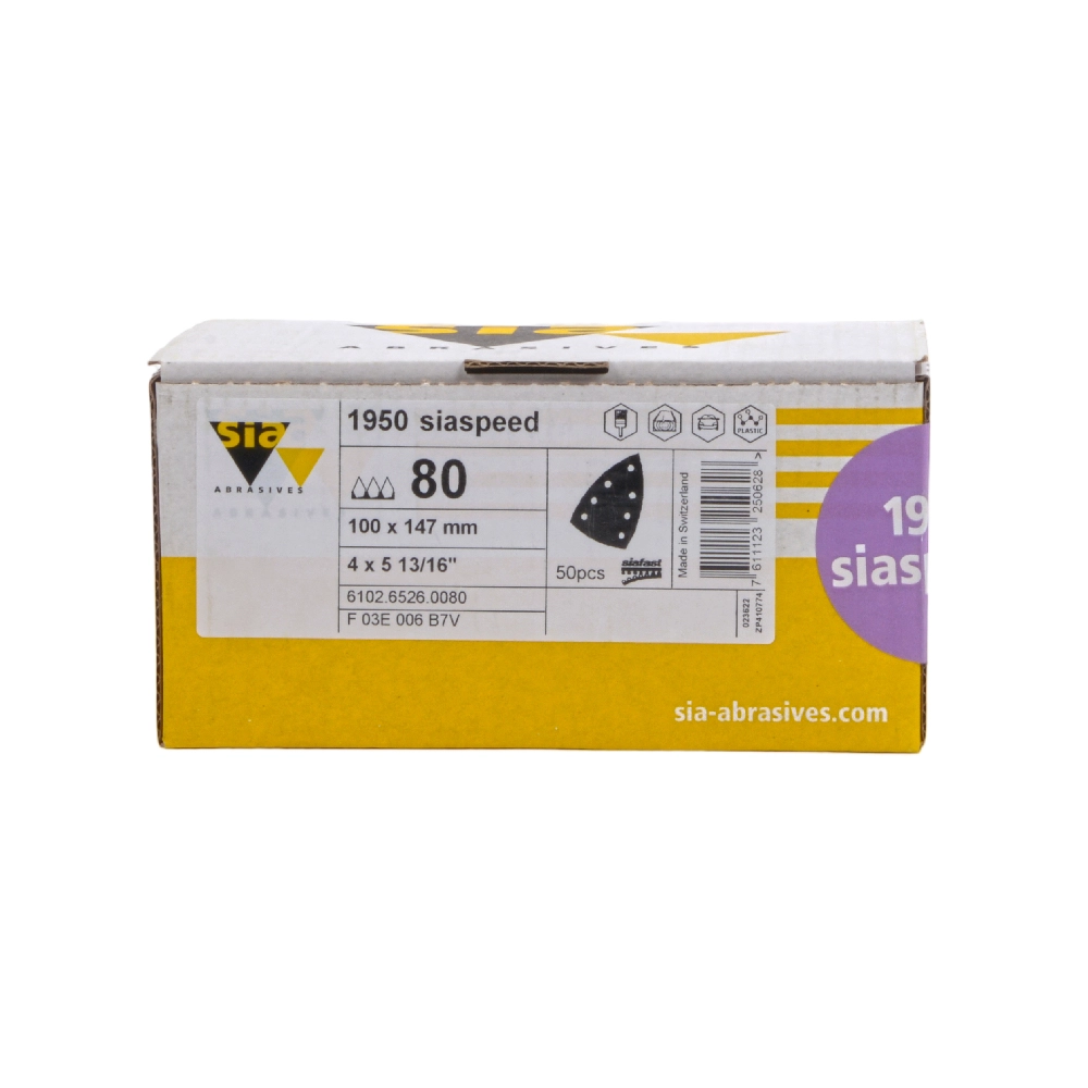 Sia 1950 Siaspeed Schuurpapier 80 Grit 100 x 147 mm - 50 Stuks